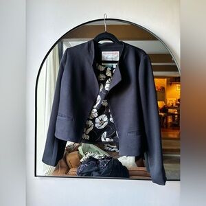 CARTONNIER by Anthropologie | blazer with floral lining | size us 4